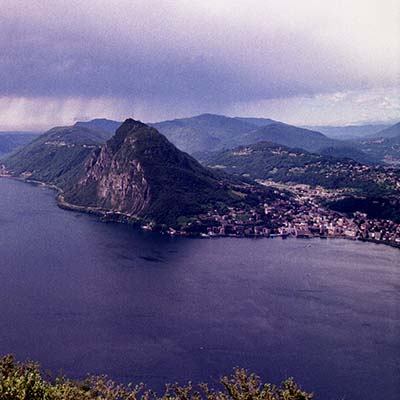 Lugano, Switzerland the rain is comming